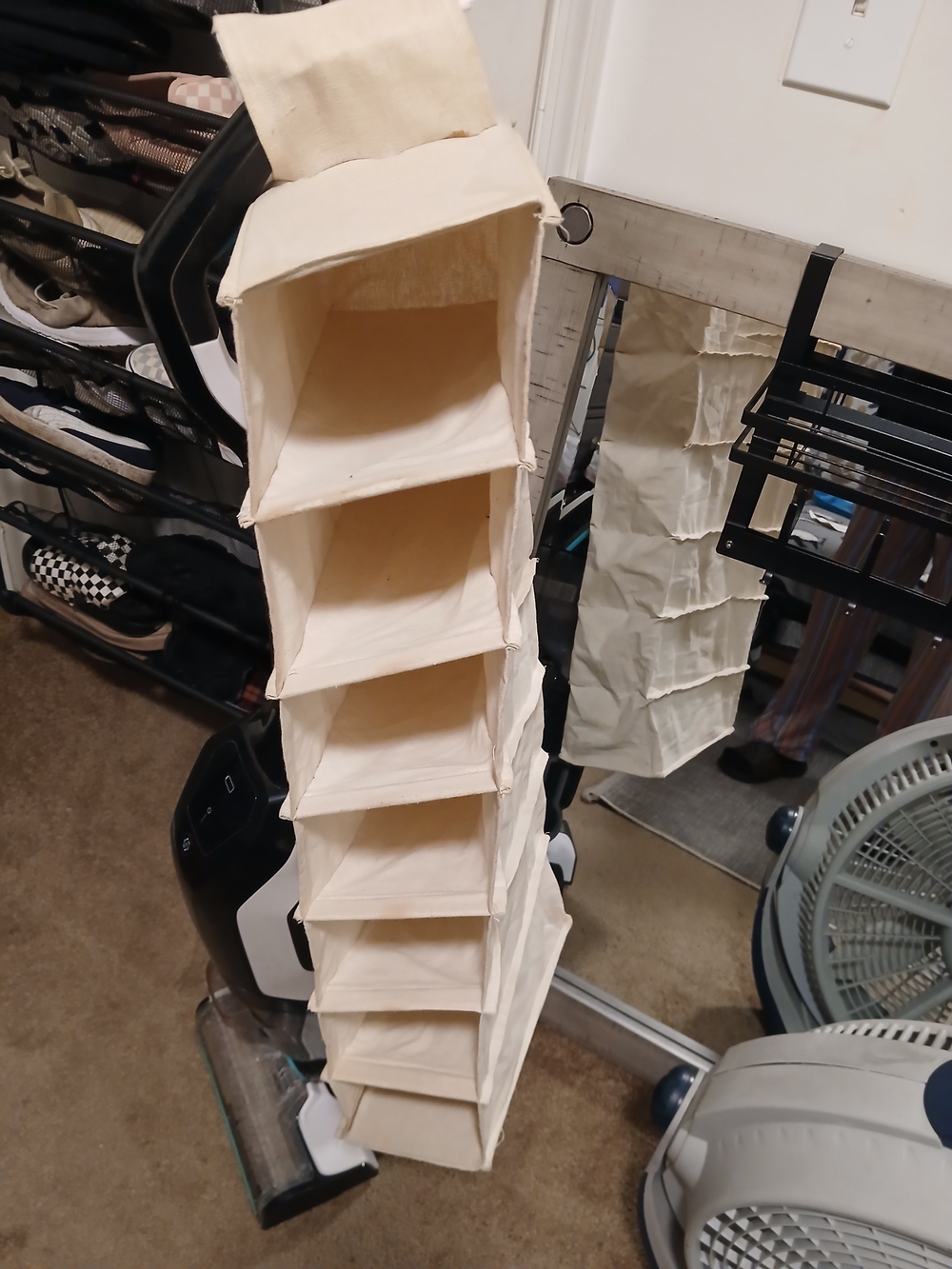 SHEIN Cream Hanging Closet Shelf Organizer - 8-Tier